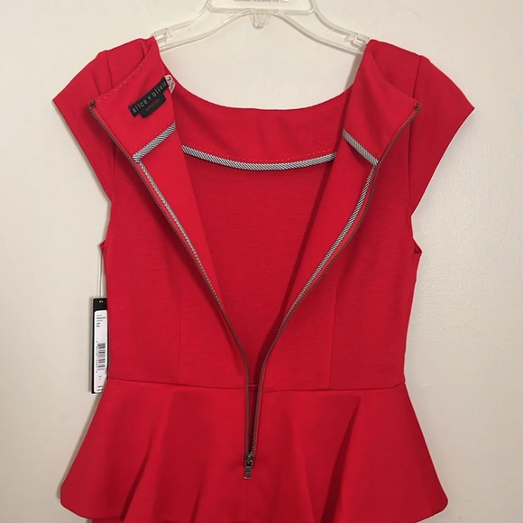 Alice + Olivia NWT Red Ember Cap Sleeve Party Dress Size 2 Revolve Coquette Cute - Picture 6 of 15